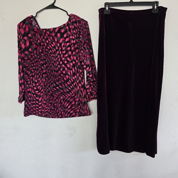 2Piece New Jonden Blouse & Studio Velvety Skirt Both Size Large Paired Together - Picture 8 of 12